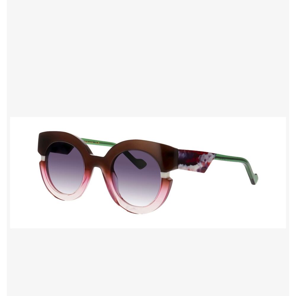 New Face A face kimono 1 4173 gradient brown pink sunglasses hand made Italy - Picture 2 of 7